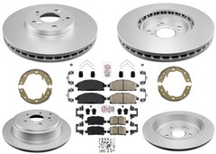 Front Rear Coated Disc Brake Rotors & Pads for Acura MDX 2003 2004 2005 2006