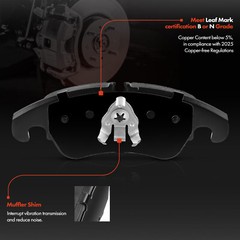 6x Front Disc Rotors & Ceramic Brake Pad for Audi A4 2012-2016 A4 Quattro A5 A6