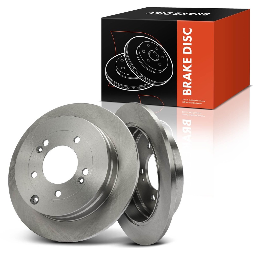 2Pcs Rear Left & Right Disc Brake Rotors for Hyundai Azera 2006-2009 Kia Amanti