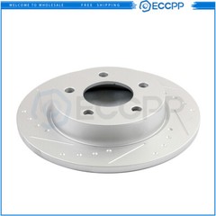 Fits 2008 2009 – 2012 Mazda 3 2.0L Rear Slotted Brake Rotors And Ceramic Pads