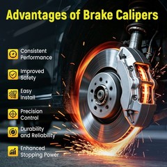Front Drilled Rotors Pads Calipers Kits For Toyota Sequoia 2016-2020 2021 2022