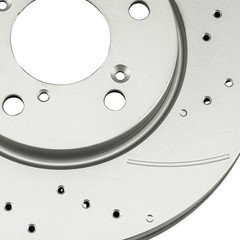 2x Front Vented Drilled Slotted Brake Rotor For 2005-2010 Honda Odyssey 31368