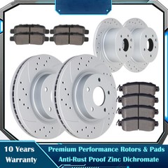 Front Rear Brake Disc Rotors and Pads Brakes Kits for 2013-2018 Nissan Altima