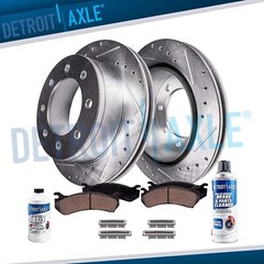 Front Drilled Slotted Rotors Brake Pads for 2000 2001 2002 Dodge Ram 2500 3500