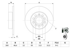 2x Brake Discs Pair Solid fits SKODA OCTAVIA Mk2 Rear 04 to 13 256mm Set Bosch