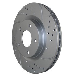 Bison Performance Pair Front Drilled 294mm Brake Rotors for Chrysler Dodge Jeep