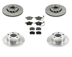 00-05 Volkswagen Passat 1.8L Front Rotors with Rear Rotors & Ceramic Pads