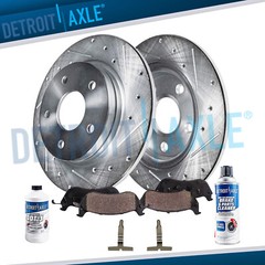 Rear Drilled Rotors + Brake Pads for C230 C240 C320 CLK320 E300 E320 E420 E430