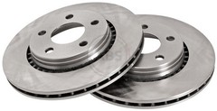 ABS 15705 Front Brake Discs Pair 280mm Vented Fits Audi 100 200 Quattro