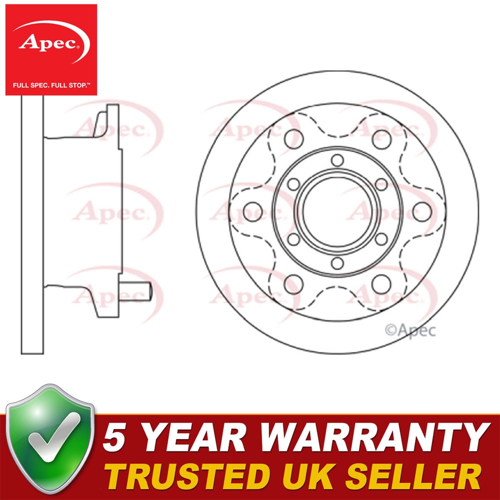 Apec Front Brake Disc Fits Iveco Daily 1989-2006 2.3 D 2.5 2.8 3.0 42470842