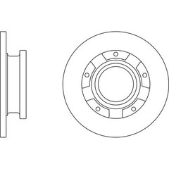 Apec Blue Brake Disc Rear SDK6736 for Ford Tourneo Custom Transit Transit Custom