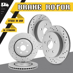 For 2018-2021 Lexus NX300 NX200t NX300h Front Rear Drilled Disc Brake Rotors Kit