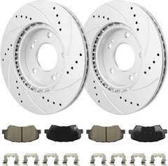280mm Front Disc Rotors + Ceramic Brake Pad for Hyundai Elantra Kia Forte