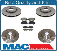 Front and Rear Brake Rotors with Brake Pads for Hyundai Veloster 2013-2016