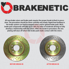 FRONT SET BRAKENETIC Sport Cross Drilled Brake Disc Rotors BNS33120.CD