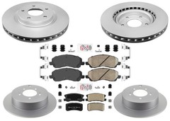 GOE Coated Disc Brake Rotors Pads For Mitsubishi Outlander 09-12 5 Passengers
