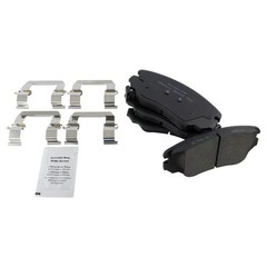 TRQ Front Ceramic Brake Pad & Performance Drilled Slotted Zinc Rotor Kit