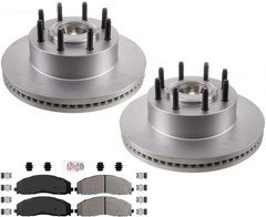 Performance Coated Disc Brake Rotors Pads For Ford F250 Rear Wheel Drive 14-22
