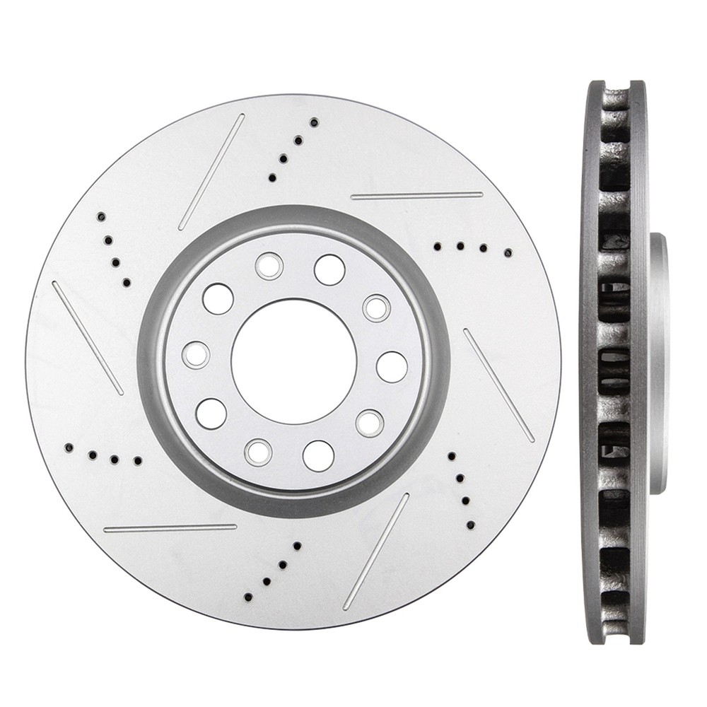 Front Discs Brake Rotors For Chrysler 200 Dodge Dart Drilled & Slotted 2pcs