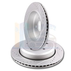 2X Rear Discs Brake Rotors For 2003-2004 Mercury Marauder G3000 Casting Drill