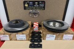 2005-2015 TOYOTA TACOMA PRERUNNER 6 LUG OEM FRONT BRAKE ROTORS & TCMC BRAKE PADS