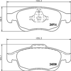 For Renault – Megane MK3 2008-2016 Front 280mm Vented Brake Discs and Pads