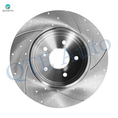 Rear Drilled Slotted Brake Disc Rotors For 2003-2005 Mercedes-Benz C240