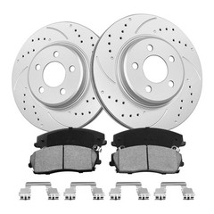 320mm Front Rear DRILLED Rotors Brake Pads for 300 Charger Challenger Magnum