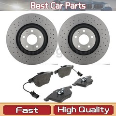 Front Disc Brake Pad Set Disc Brake Rotor Fits Audi 2006-2008 A6 3 pcs