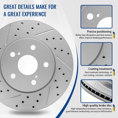 Front & Rear Disc Brake Rotors Set for Toyota Prius V 2012 2013 2014 2015-2017