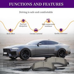 Front & Rear Drilled Rotor Ceramic Brake Pad For 2017 2018-2023 Nissan Titan