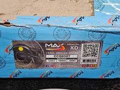 (QTY 2) Max Advance CCG0567 Rear Premium XD Cross-Drilled Brake Disc Rotor