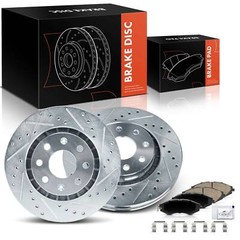6x Front Drilled Brake Rotor & Ceramic Brake Pad for Chevy Spark Pontiac Suzuki