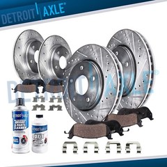 Front & Rear DRILLED Rotors + Ceramic Brake Pads for 2007 – 2009 Hyundai Elantra