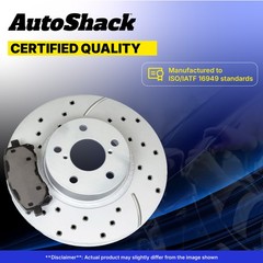 Rear Drilled Slotted Brake Rotors Ceramic Pads for Subaru, Crosstrek 2016-2023
