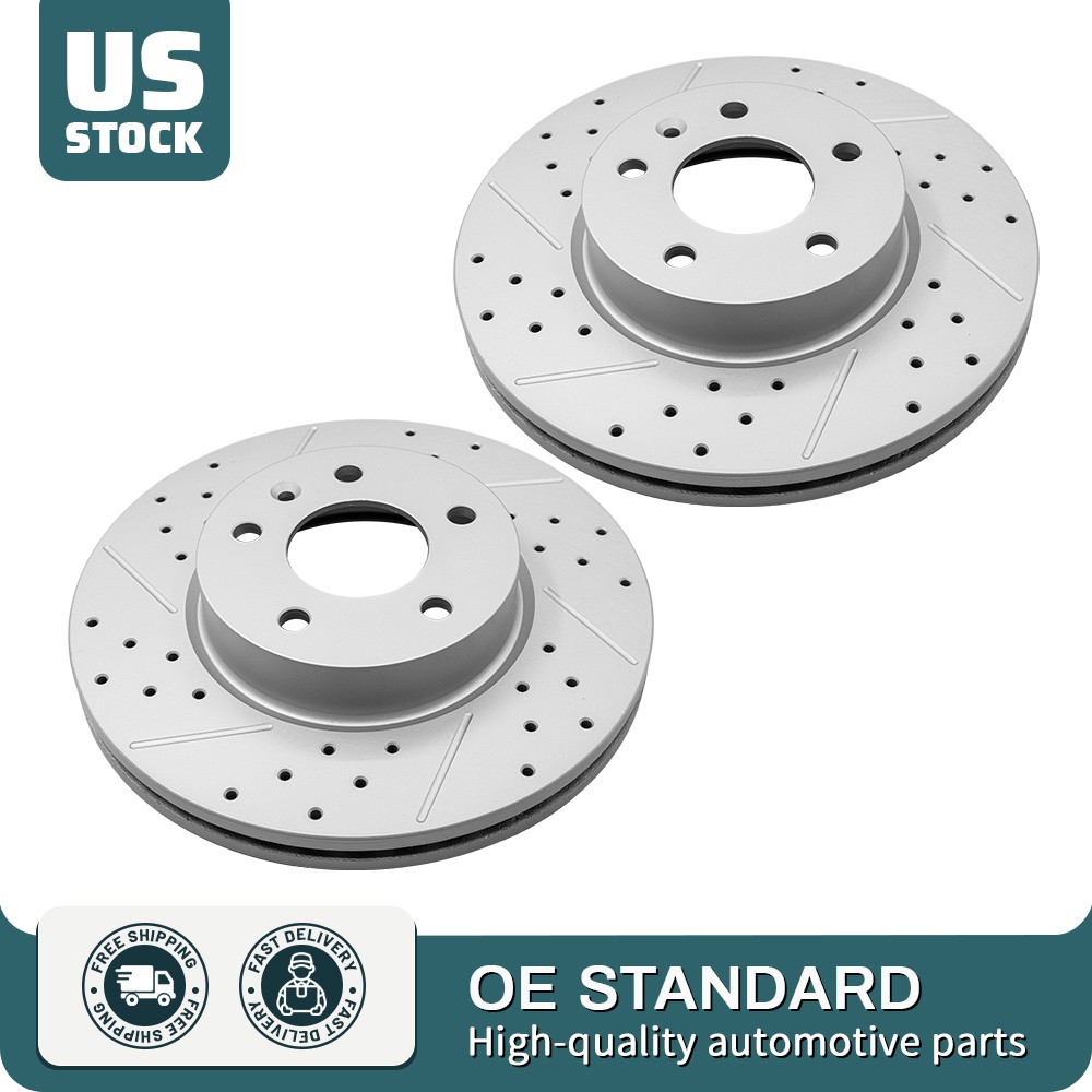 300mm Front Drilled Brake Disc Rotors Pair For Cadillac ATS 2013-19 CT4 2020-24