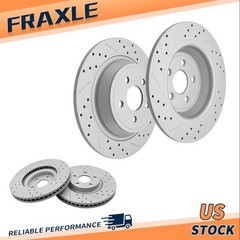 12.44″ Front+12.44″ Rear Disc Brake Rotors Kit for 2015 2016 2017-2021 Ford Edge