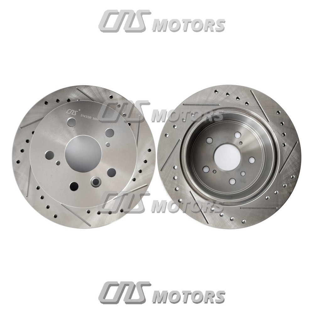 Rotor de freno trasero perforado y ranurado 31433 para Toyota Camry Avalon