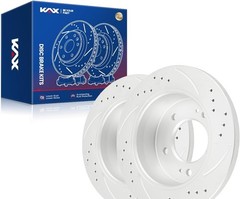 KAX Rear Brake Kit, Drilled and Slotted Fits Hyundai Elantra, Kia Soul, Forte