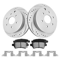 Front and Rear Rotors Brake Pads Kit for Nissan Frontier Xterra Equator 6-Lugs
