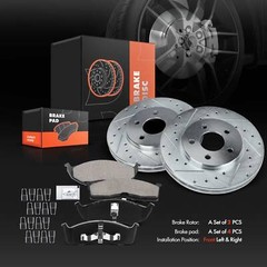 257 mm Front Drilled Rotor & Brake Pad for Chrysler Town & Country Dodge Caravan