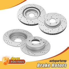 Front & Rear Drilled Brake Rotors Kit for Hyundai Tucson Fuel Cell Cadenza W/MPB