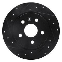 For Chevy Cruze 11-18 Brake Rotor eLINE Drilled & Slotted 1-Piece Rear Driver