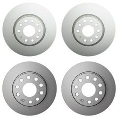 Hella Front 312mm Rear 272mm Brake Rotors Kit For A3 Beetle Eos GTI Jetta Passat