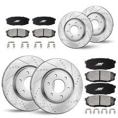 For Toyota 4Runner (10-23), Lexus GX460 (10-22) Full Brake Kit F&R Rotors+Pads