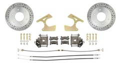 C10 6 Lug Rear Disc Brake Conversion Kit Drilled & Slotted Rotors 1963-1970