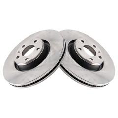 TRQ Front Brake Rotors Set For 2006-2011 Audi A6 2005-2011 A6 Quattro