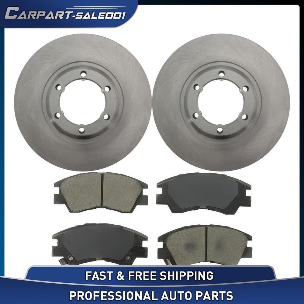 10.91″ Front Disc Rotors Brake Pads Kit for 1987-1989 Dodge Ram 50 2.0L
