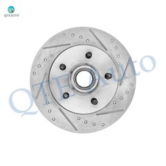 1 Front 295mm Left Drilled Brake Rotor and Hub Assembly To 1996-1999 Chevy Tahoe
