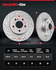 Front & Rear Drilled Slotted Rotors + Pads for Dodge Charger Challenger 300 V6